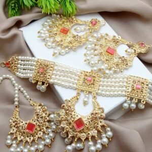Royal Pearl & Kundan Bridal Jewelry Set